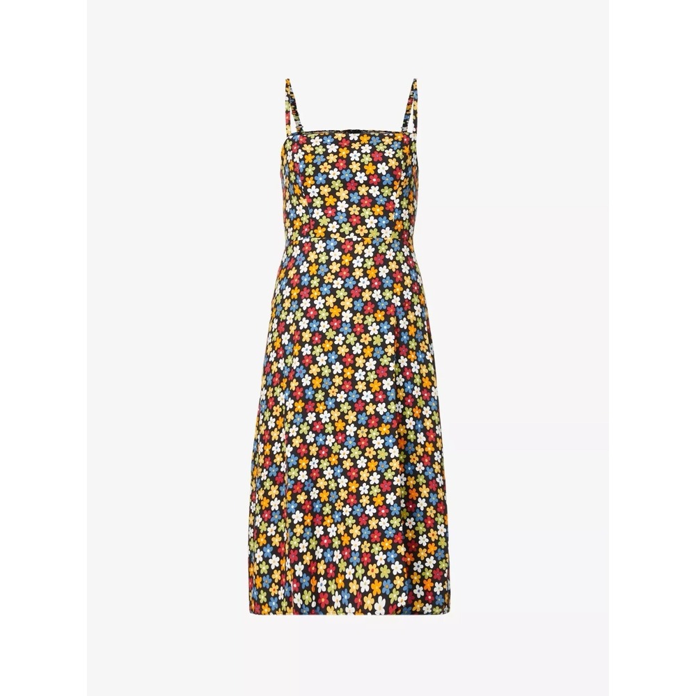 REFORMATION Danica Afternoon Floral Print Woven Smocked Back Midi Dress Size 2
